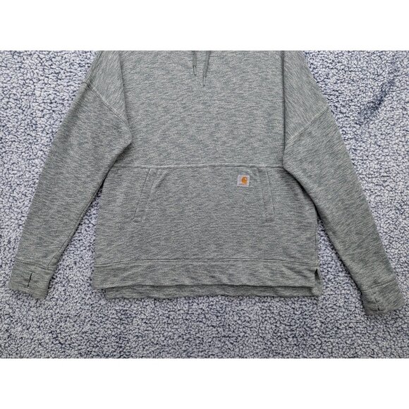 Carhartt Pullover Hoodie Size M Relaxed Fit Outdoor Hiking Casual Heather Green - Picture 4 of 12